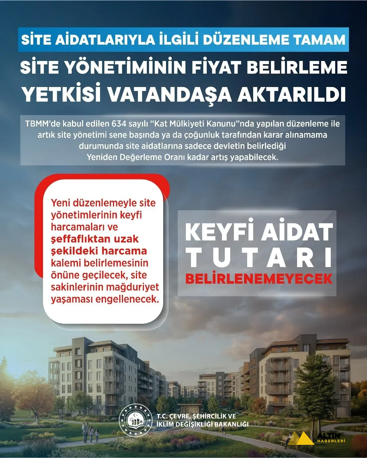 Sitelerde yeni dönem! Keyfi aidat tutarı belirlenemeyecek