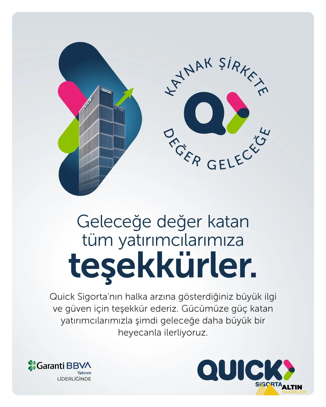 Quick Sigorta’nın Halka Arzı Başarıyla Tamamlandı
